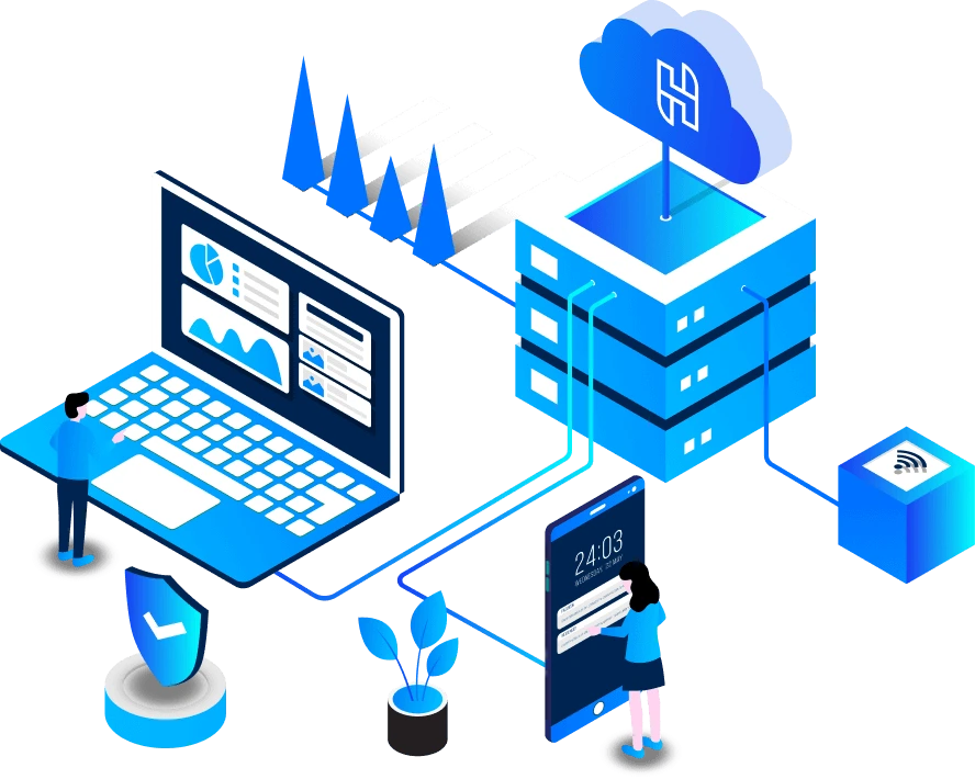 hosting server illustration